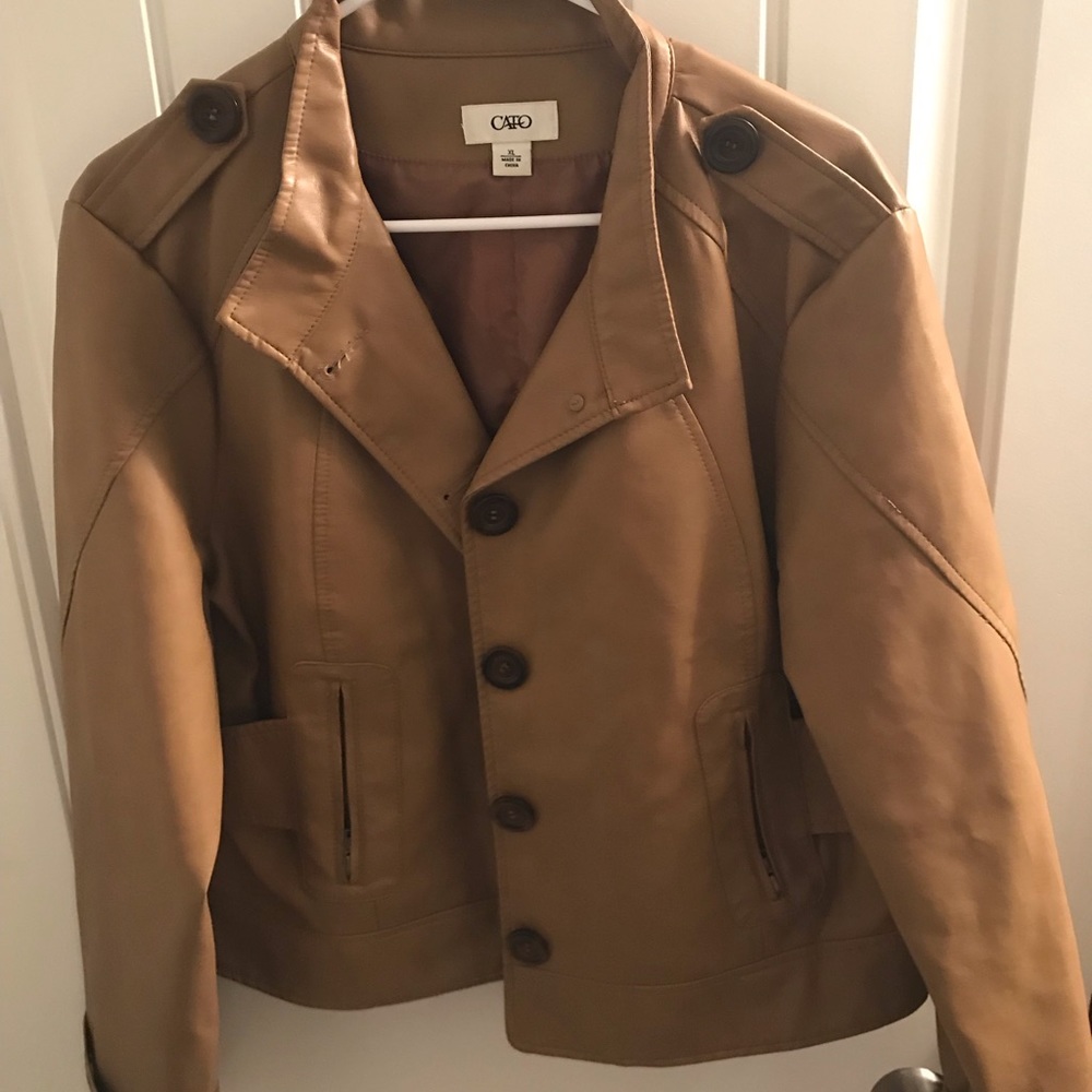 Catos pleather tan jacket